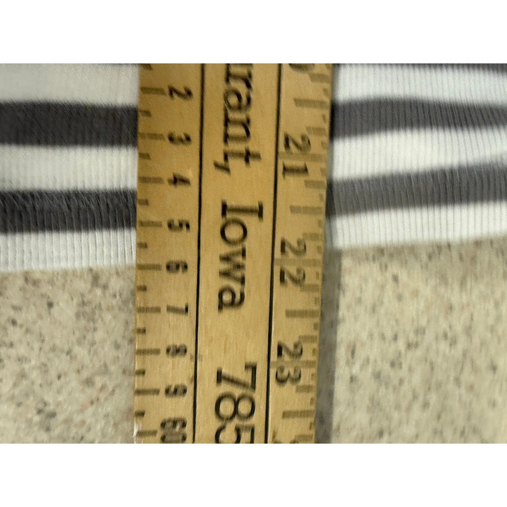 Y2K‎ Striped Racerback Tank Top Gray White Fitted Stretch Indie 2000s Boho L - Picture 8 of 10